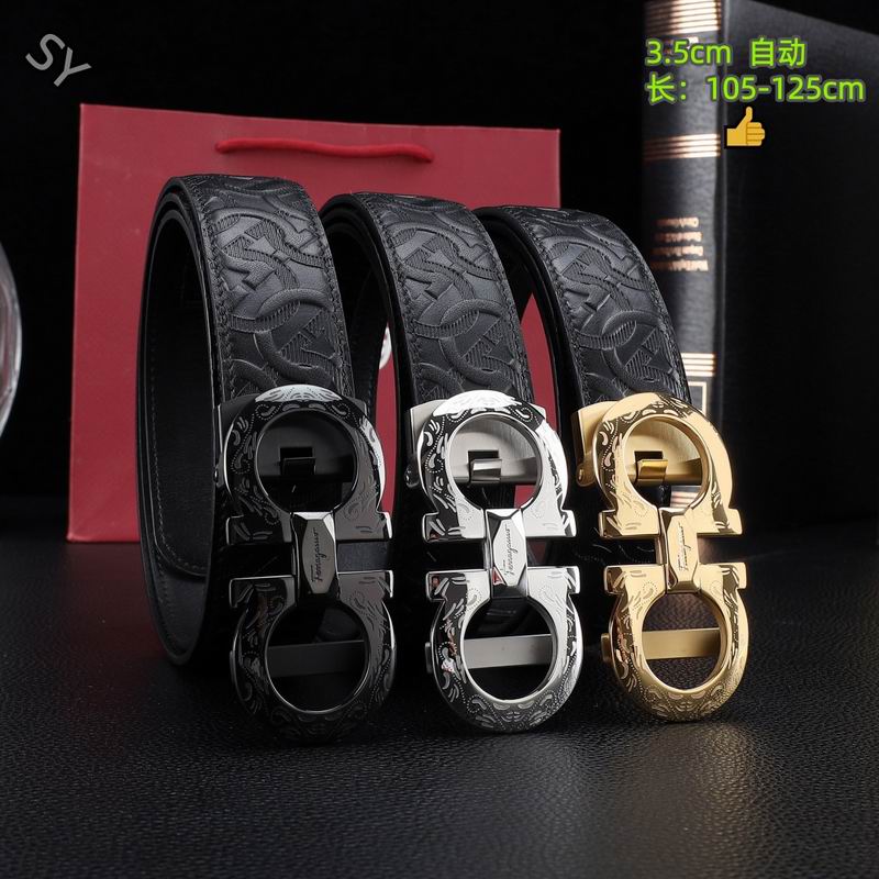 Ferragamo belt(自动带） 35mmX105-125cm 8L255